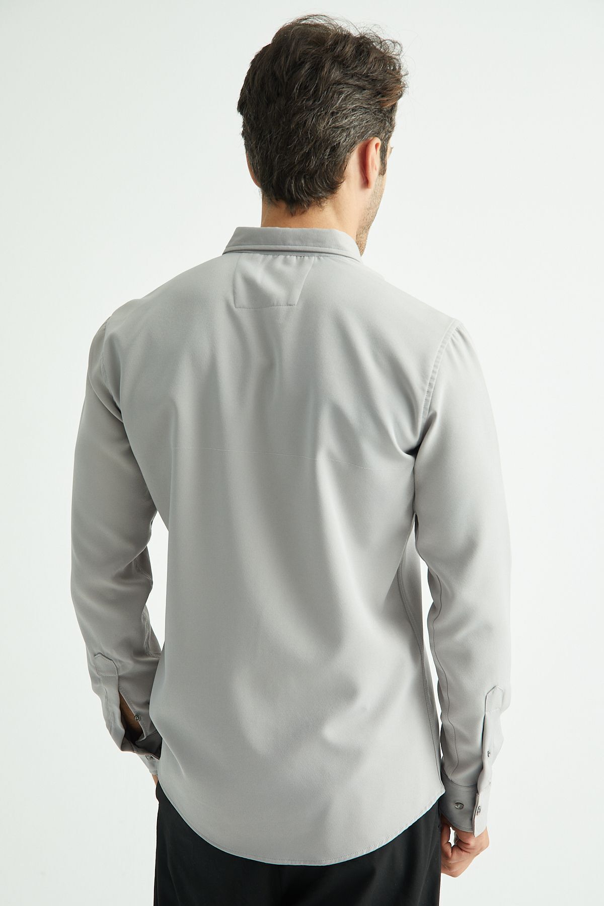 Redline  Flex Slim Fit Yumuşak Kolay Ütü Nefes Alan Erkek Gömlek - Görsel 5