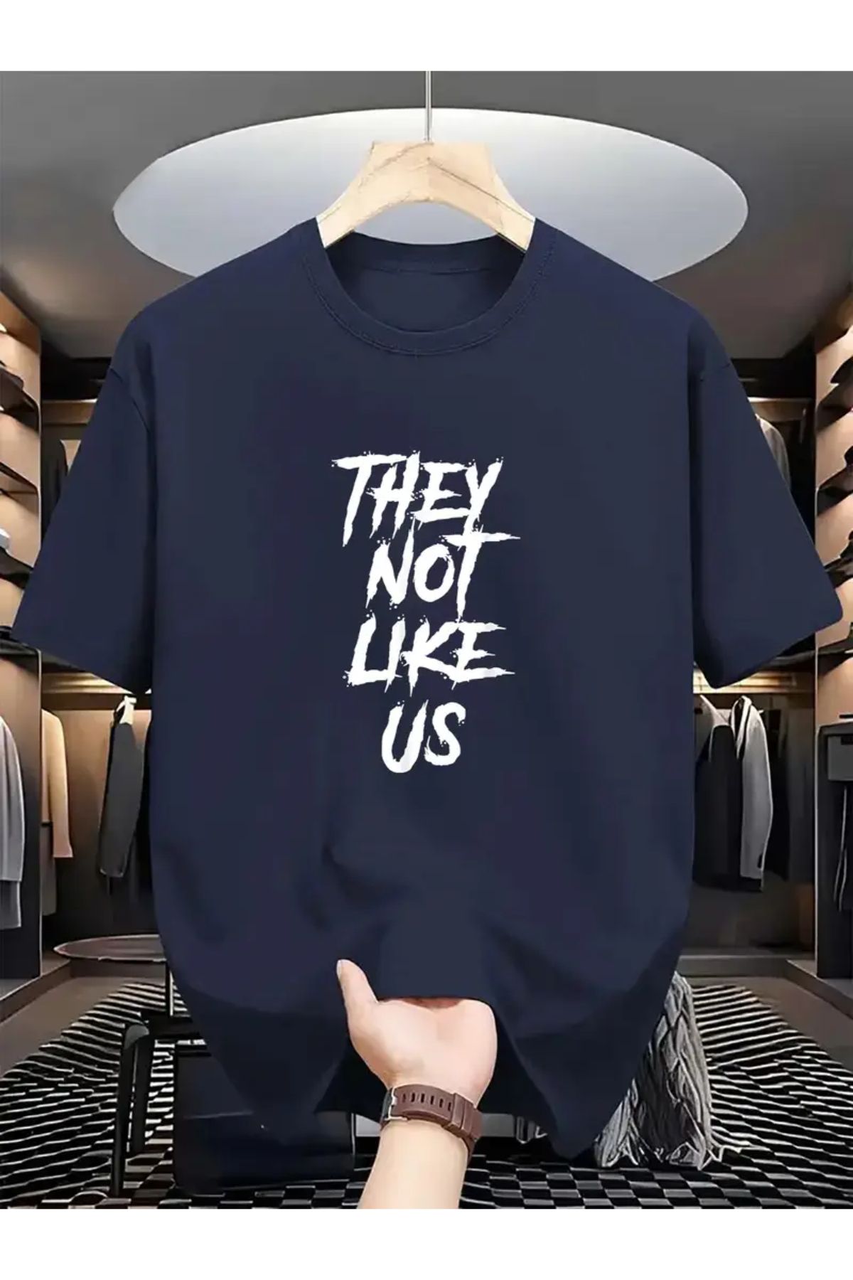MANCY Unisex They Not Like Us Baskılı Oversize T-shirt