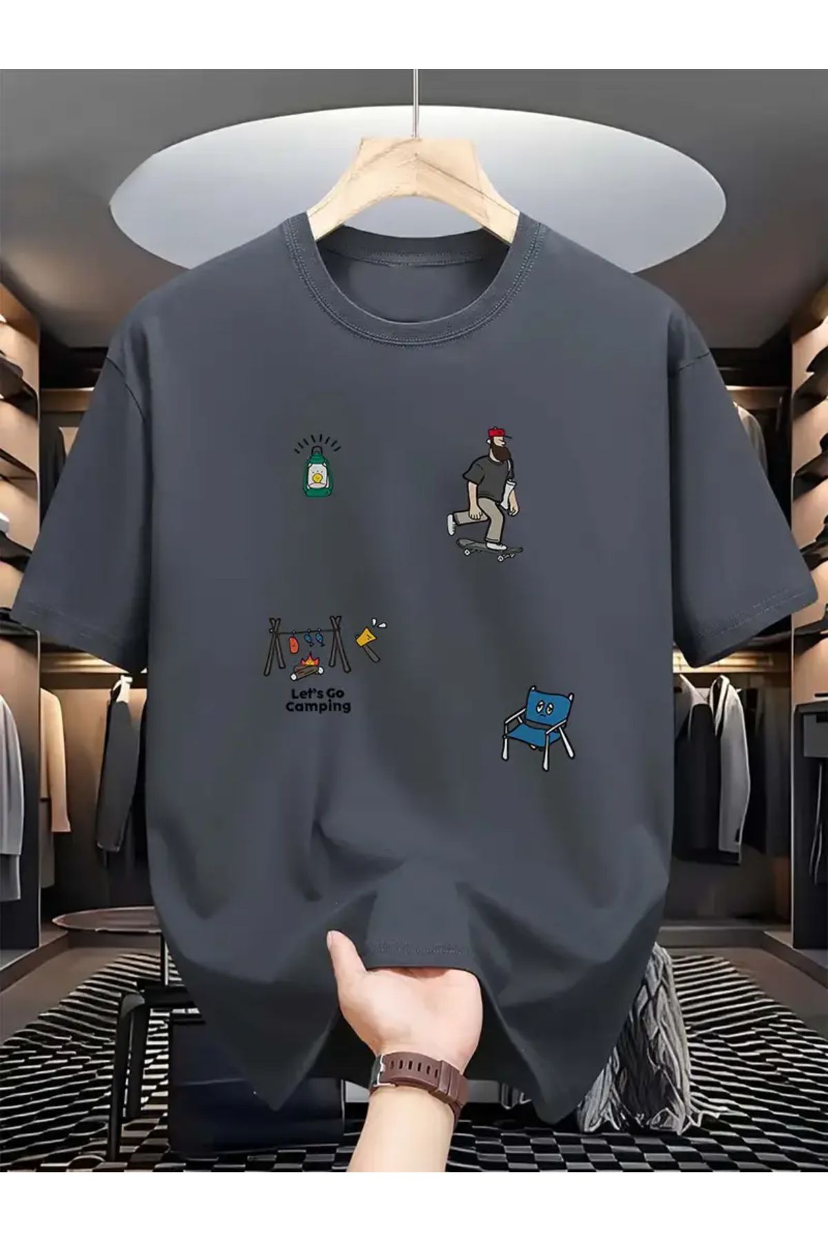 MANCY Büyük Beden Unisex Baskılı Oversize T-shirt