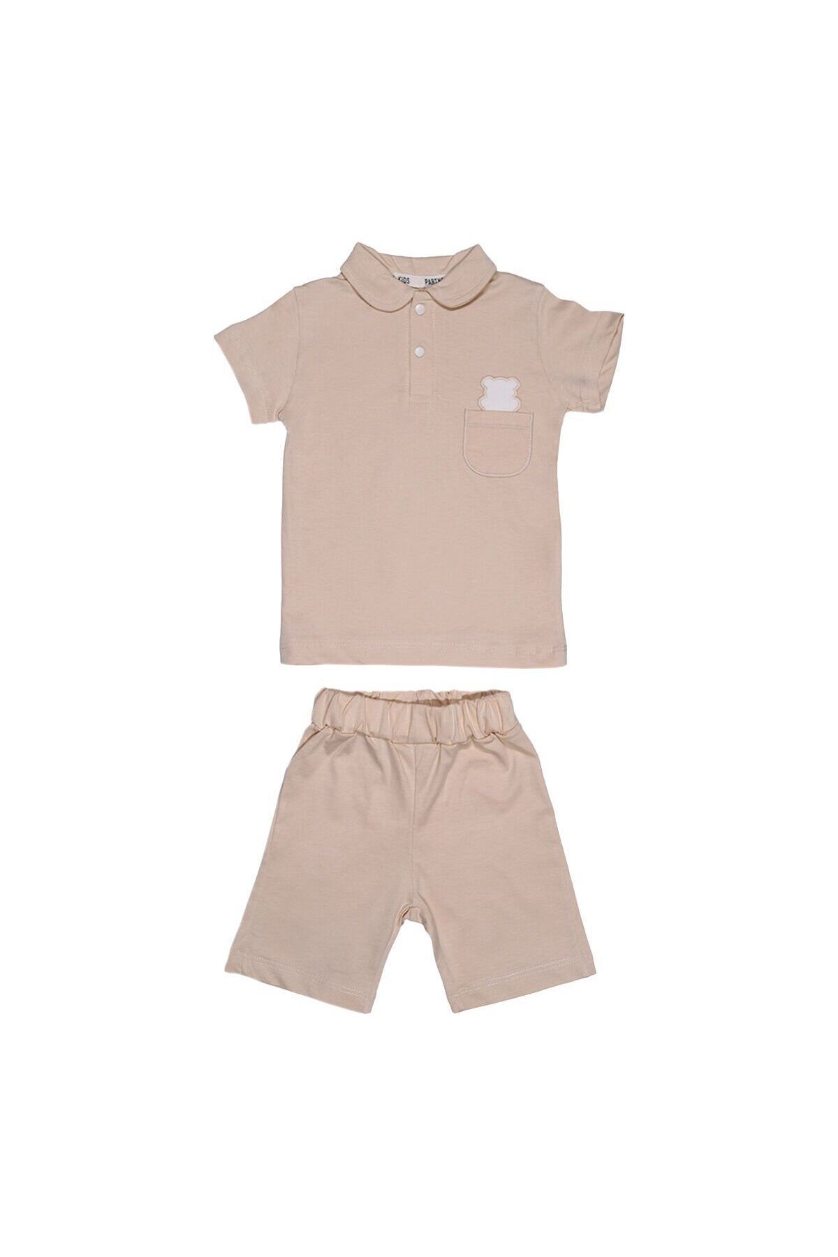 Jikko Baby Polo Yakalı Bebek Takım - Polo Yaka Kısa Kollu Tişört ve Şort