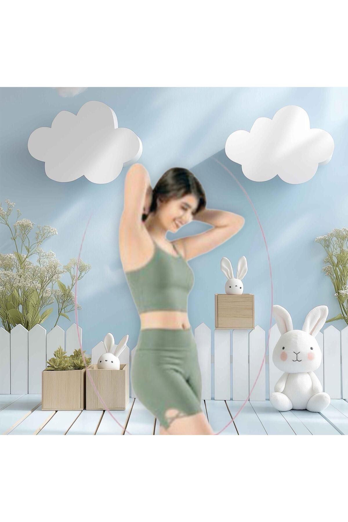 Lüx Wood 9003 YÜKSEK BEL TAYT CROP TAKIM
