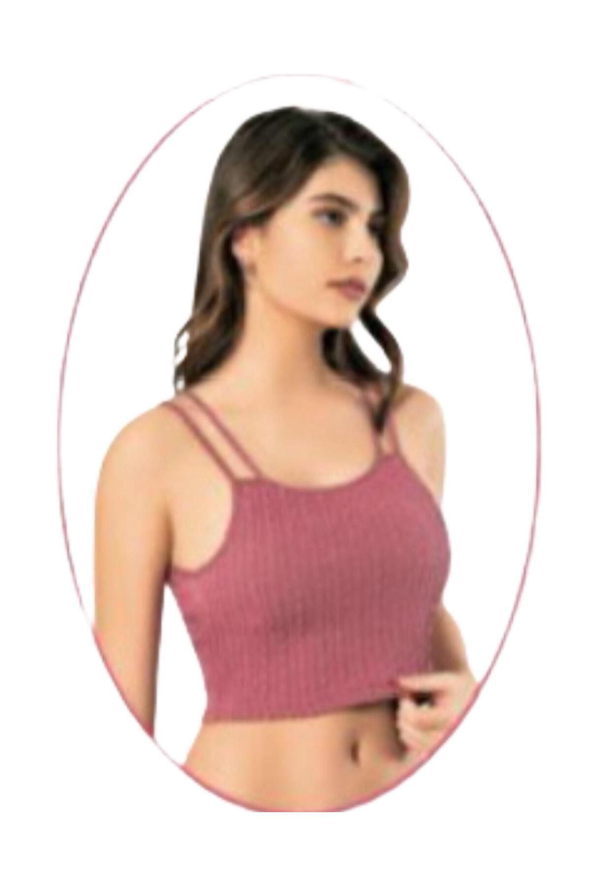 Lüx Wood 8136 KADIN PEDLİ CROP ASKILLI