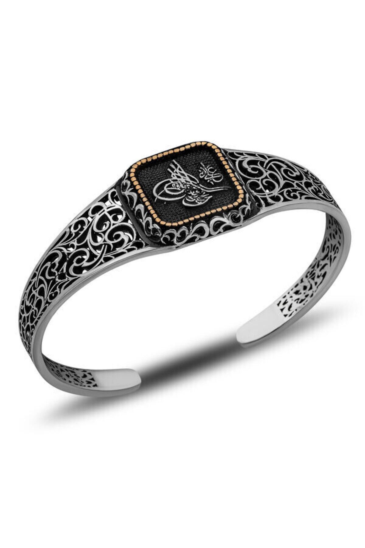 shop Tuğralı 925 Ayar Gümüş Erkek Bileklik