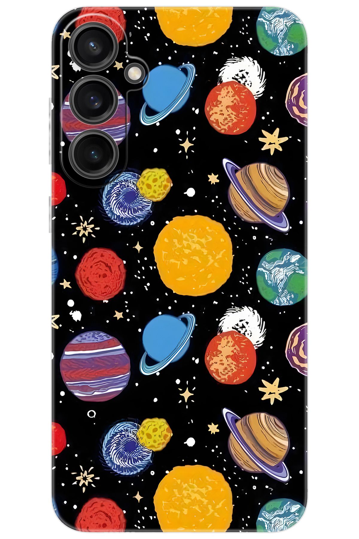 Ceppare Samsung Galaxy S23 FE (SM-S711B) Uyumlu Kılıf Desen Baskılı Silikon Gezegenler STK:686 CP-NsdgpVt