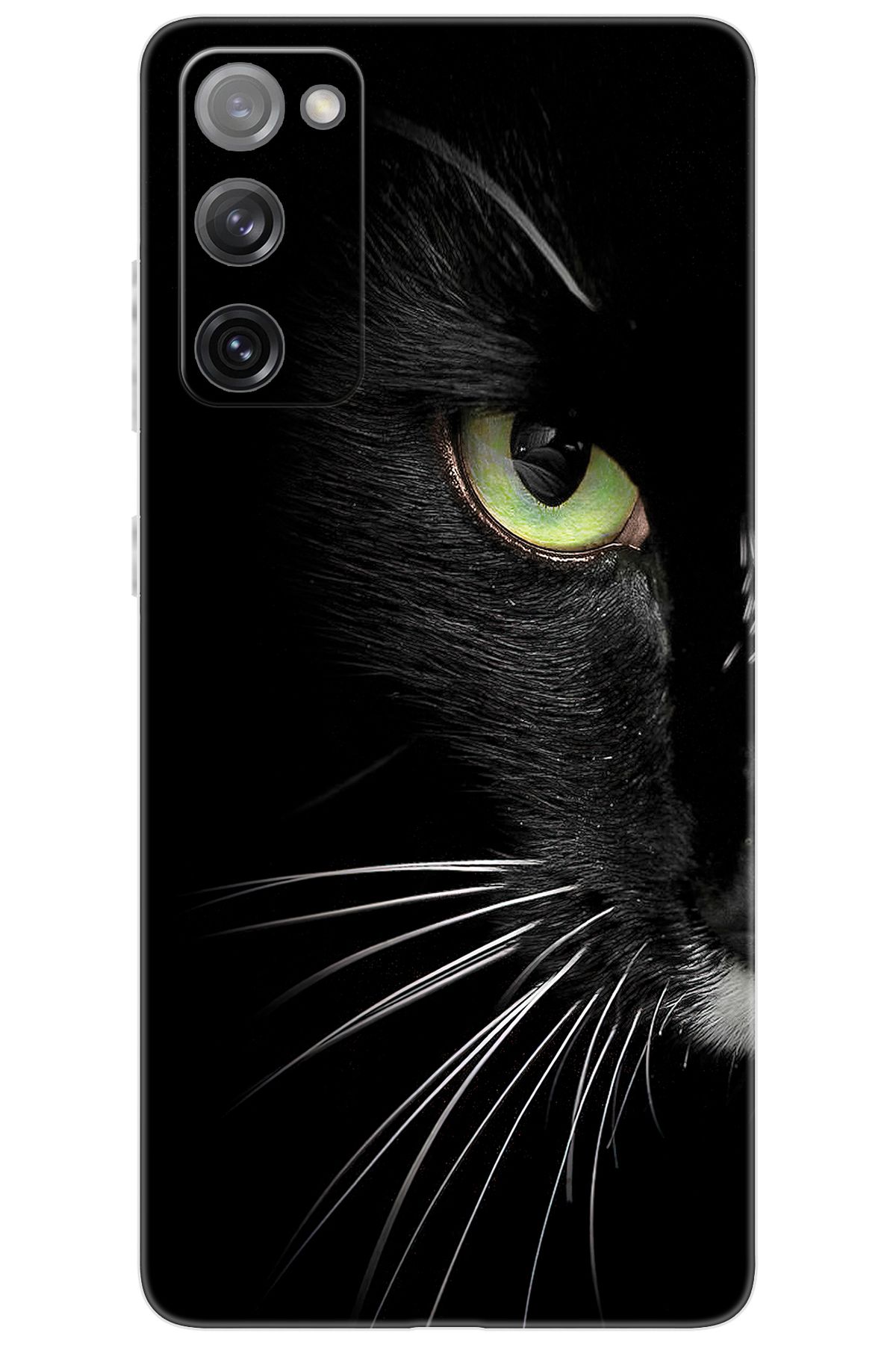 Ceppare Samsung Galaxy S20 FE (SM-G780G) Uyumlu Kılıf Desen Baskılı Silikon Siyah Kedi STK:482 CP-CPkT4OZ
