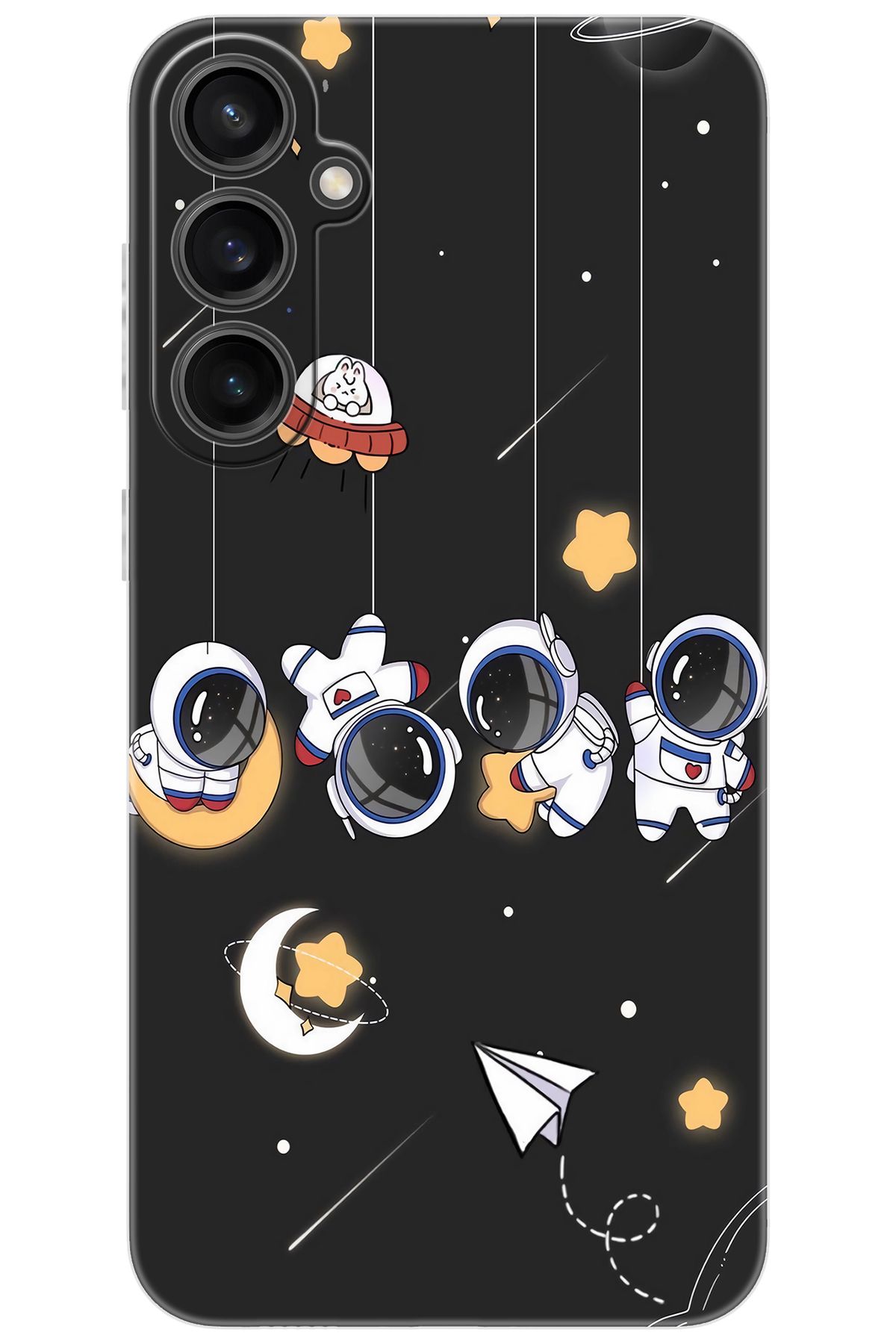 Ceppare Samsung Galaxy S23 FE (SM-S711B) Uyumlu Kılıf Desen Silikon Sallanan Astronotlar STK:740 CP-f1O9nHe