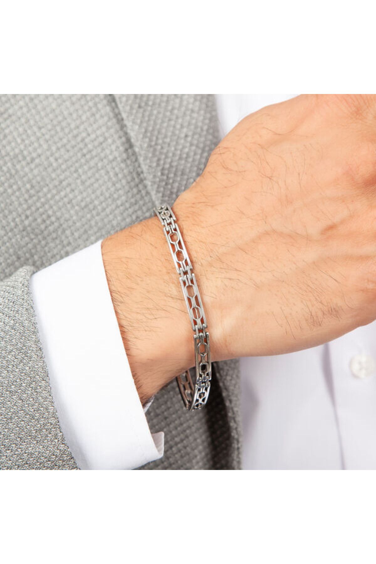 shop Oksitli 925 Ayar Gümüş Erkek Bileklik