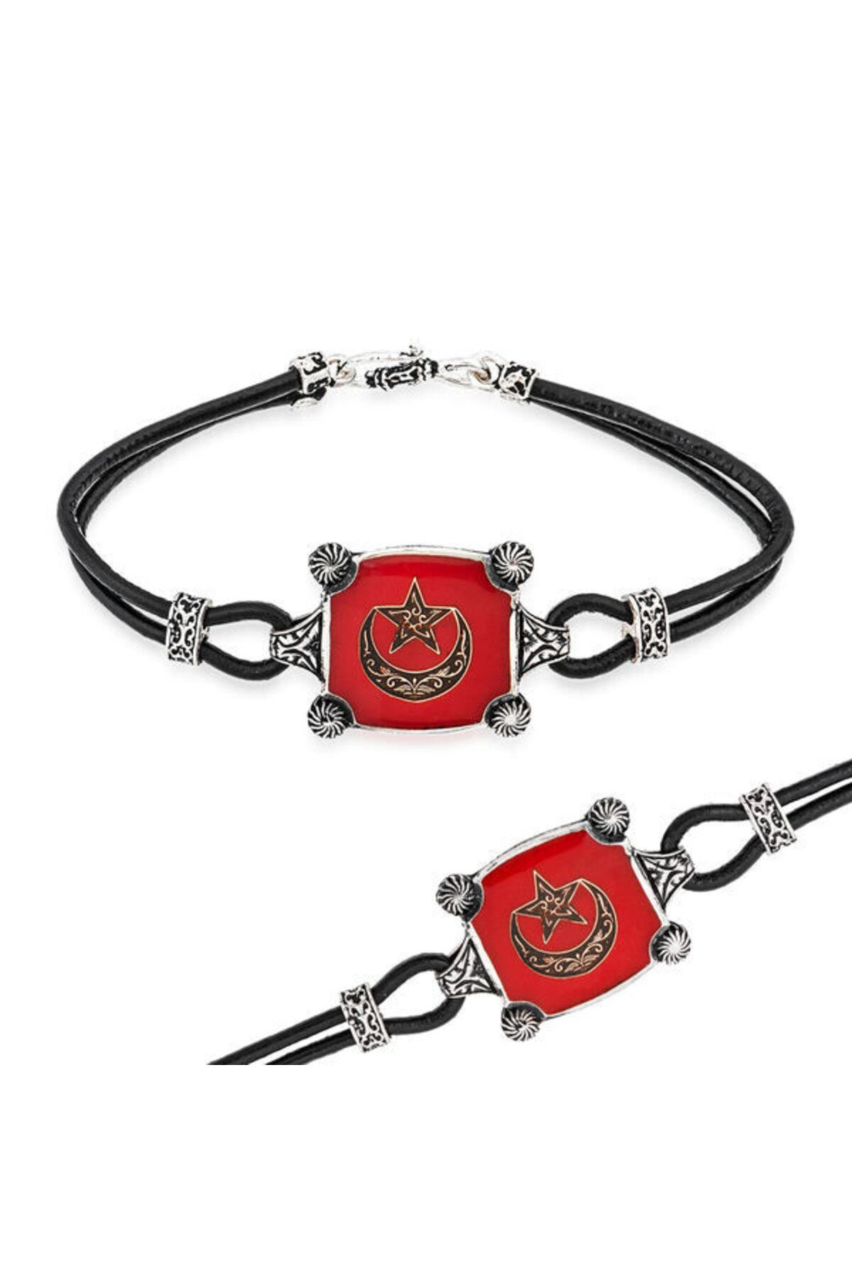 shop Ay Yıldız 925 Ayar Erkek Gümüş Bileklik