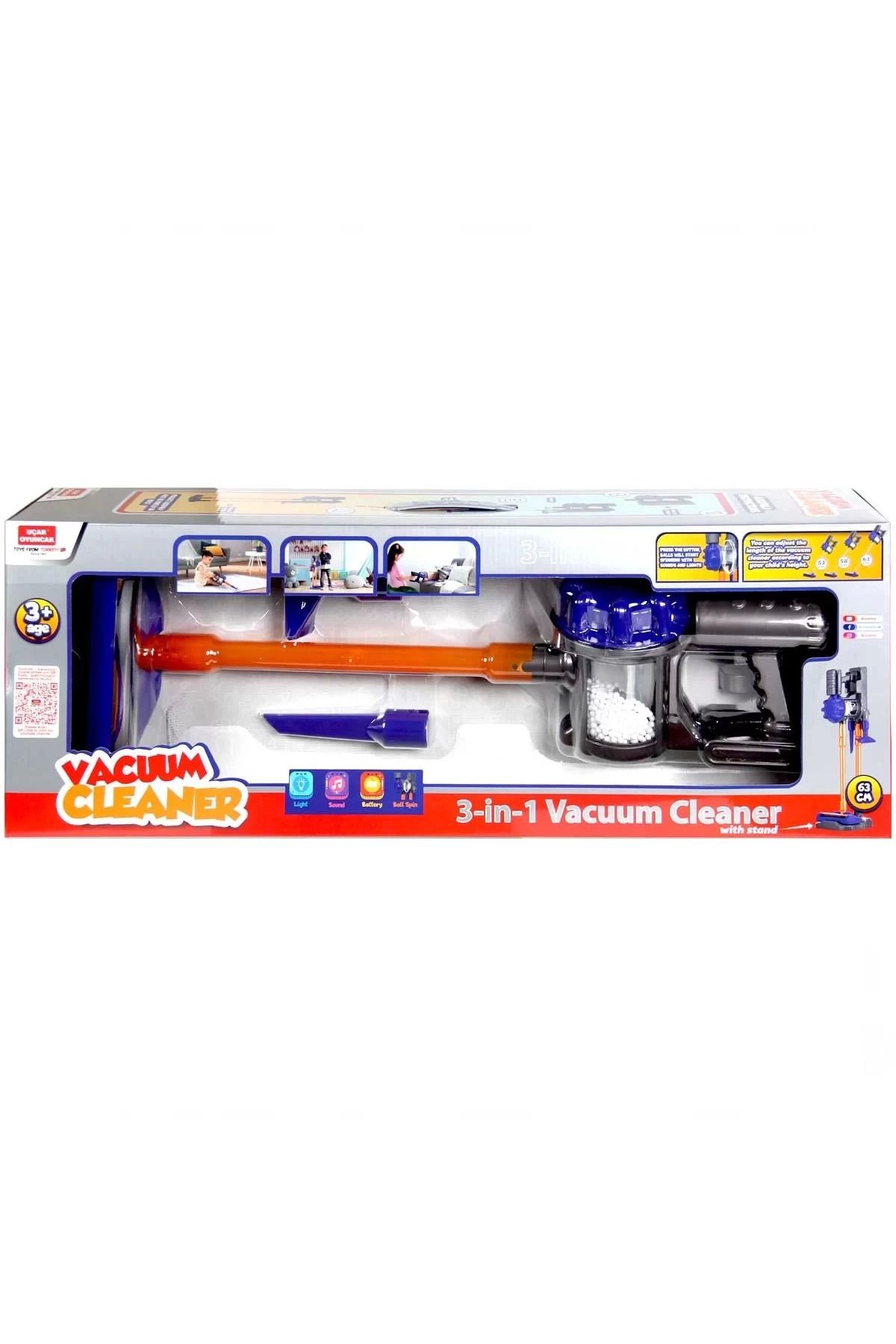 Uçar Vacuum Cleaner Pilli Kablosuz Oyuncak Dikey Standlı Elektrik Süpürgesi - 0282U
