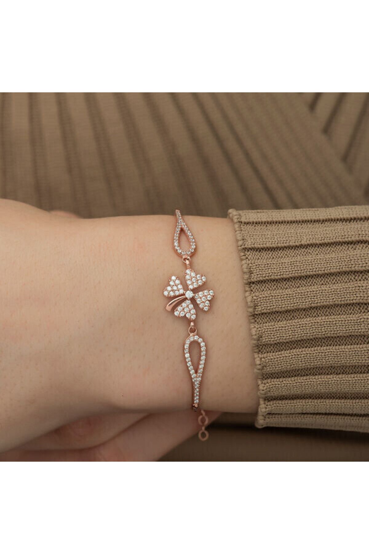 shop Rose Yonca 925 Ayar Gümüş Bileklik