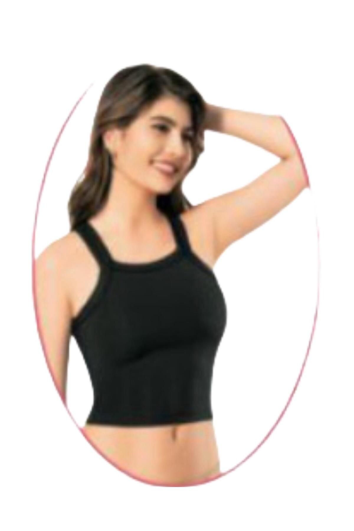 Lüx Wood 8154 KADIN PEDLİ CROP ASKILLI