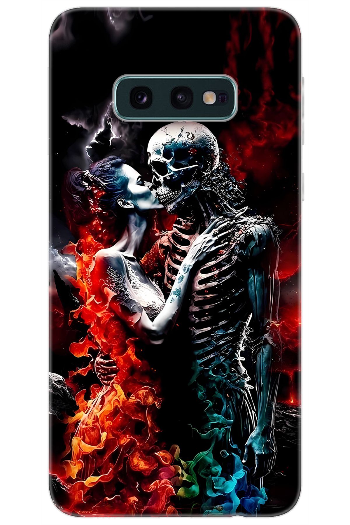 Ceppare Samsung Galaxy S10E (SM-G970F) Uyumlu Kılıf Desen Baskılı Silikon İskelet Aşıklar STK:666 CP-BeDzhpp