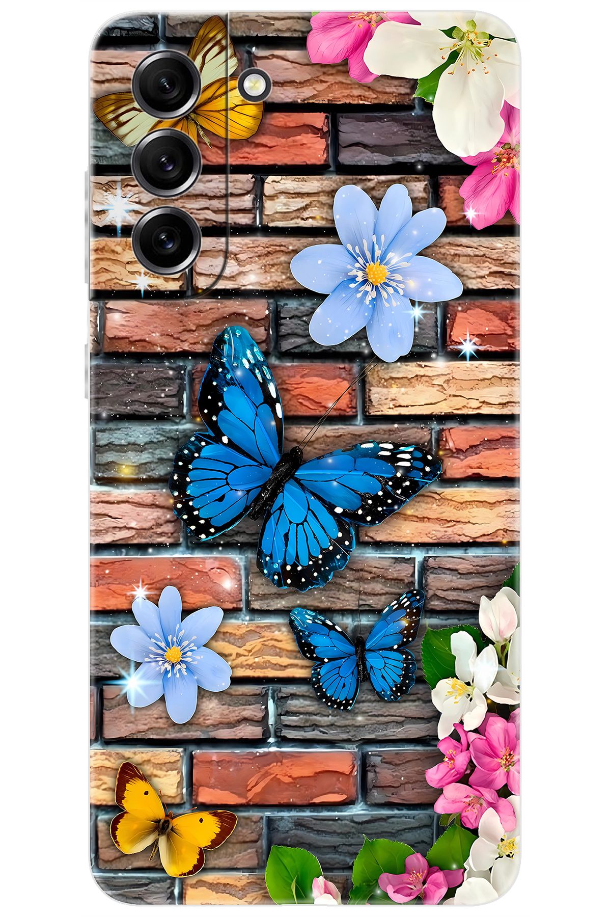 Ceppare Samsung Galaxy S21 FE (SM-G990E) Uyumlu Kılıf Desen Baskılı Silikon Kelebek STK:672 CP-RHVPCGk