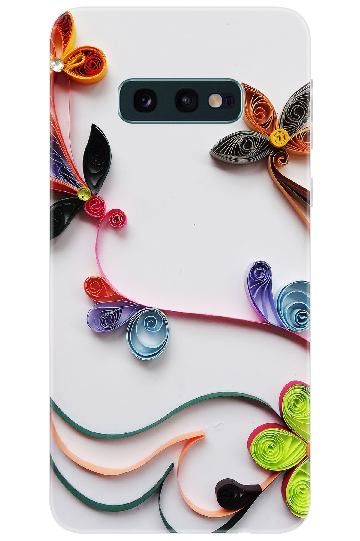 Ceppare Samsung Galaxy S10E (SM-G970F) Uyumlu Kılıf Desen Baskılı Silikon Çiçek Desen STK:220 CP-wCpuNu7