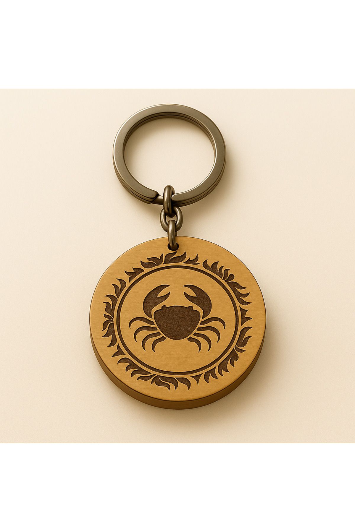 MSMETICARET Burç Anahtarlık – |12 Zodyak Sembolü | Ahşap Çift Taraflı Lazer Gravürlü| Zodiac Keychain