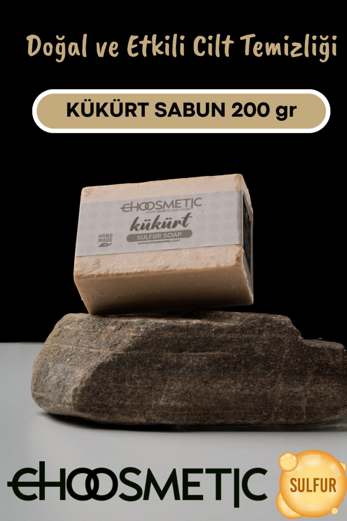 aktürk osmanli sabuni Doğal El Yapımı Kükürtlü & Sulfur Sabunu | Karşıtı & Karşıtı Etki 200 gr