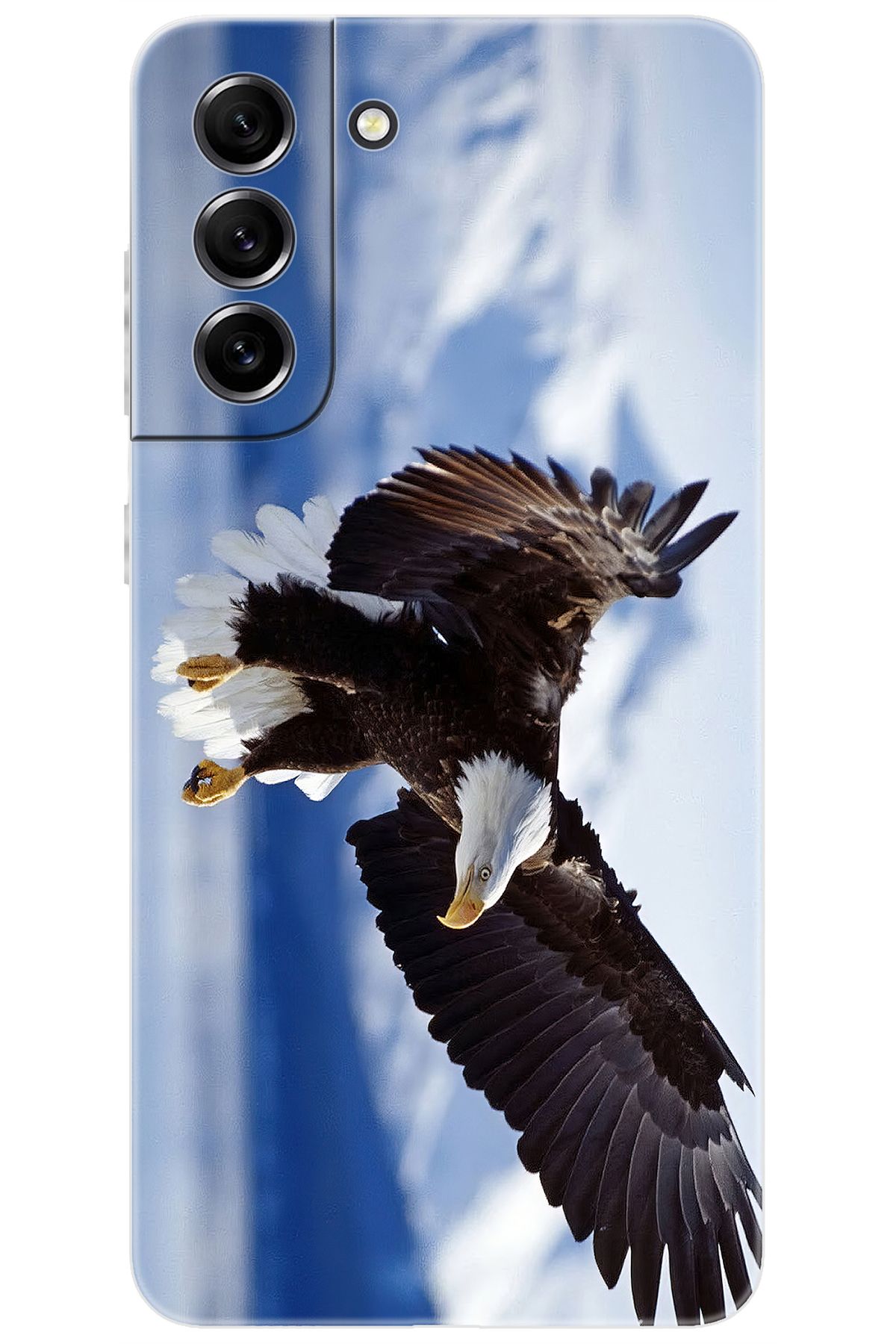 Ceppare Samsung Galaxy S21 FE (SM-G990E) Uyumlu Kılıf Desen Baskılı Silikon Kartal STK:183 CP-65Gb27z