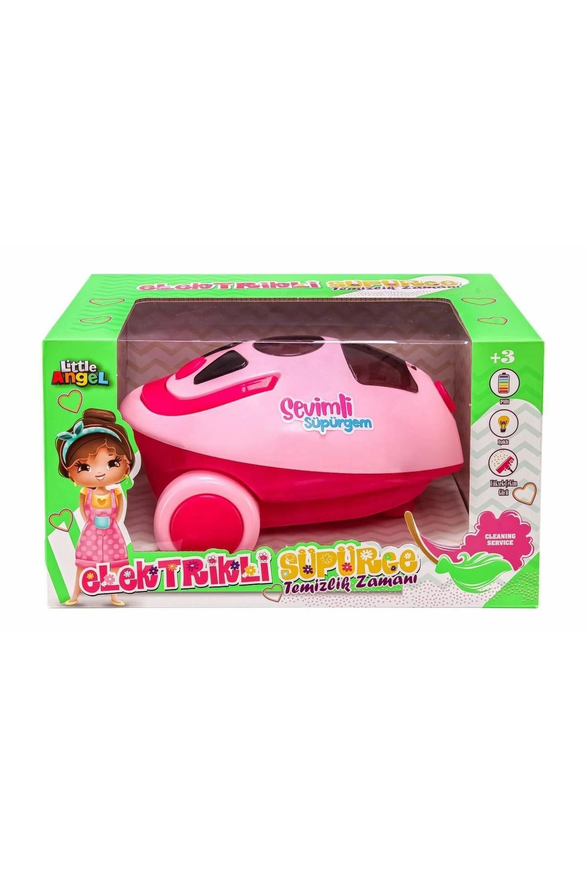 oydaş oyuncak LİTTLE ANGEL ELEKTRİKLİ SÜPÜRGE BÜYÜK BOY PİLLİ IŞIKLI 3+