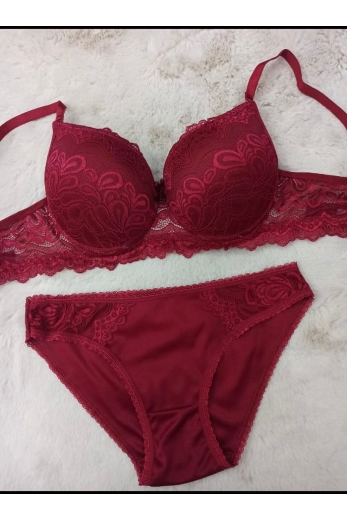 Lingerie Siyah Dantelli PuSh up Sütyen Takımı