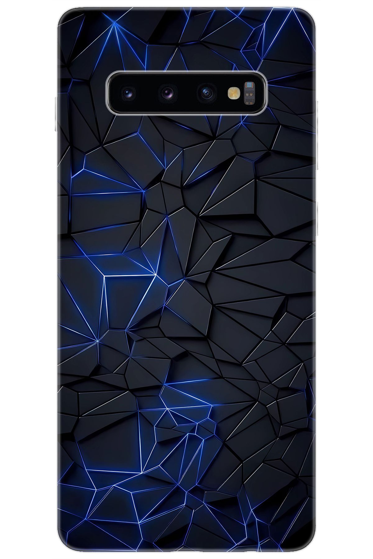 Ceppare Samsung Galaxy S10 PLUS (SM-G975F) Uyumlu Kılıf Desenli Silikon Prizmatik Tasarım STK:667 CP-CbEtrZC