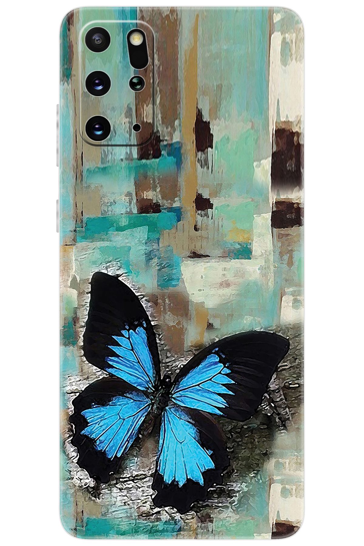 Ceppare Samsung Galaxy S20 PLUS (SM-G985F) Uyumlu Kılıf Desen Baskı Silikon Kelebek Resim STK:549 CP-TyfDifR
