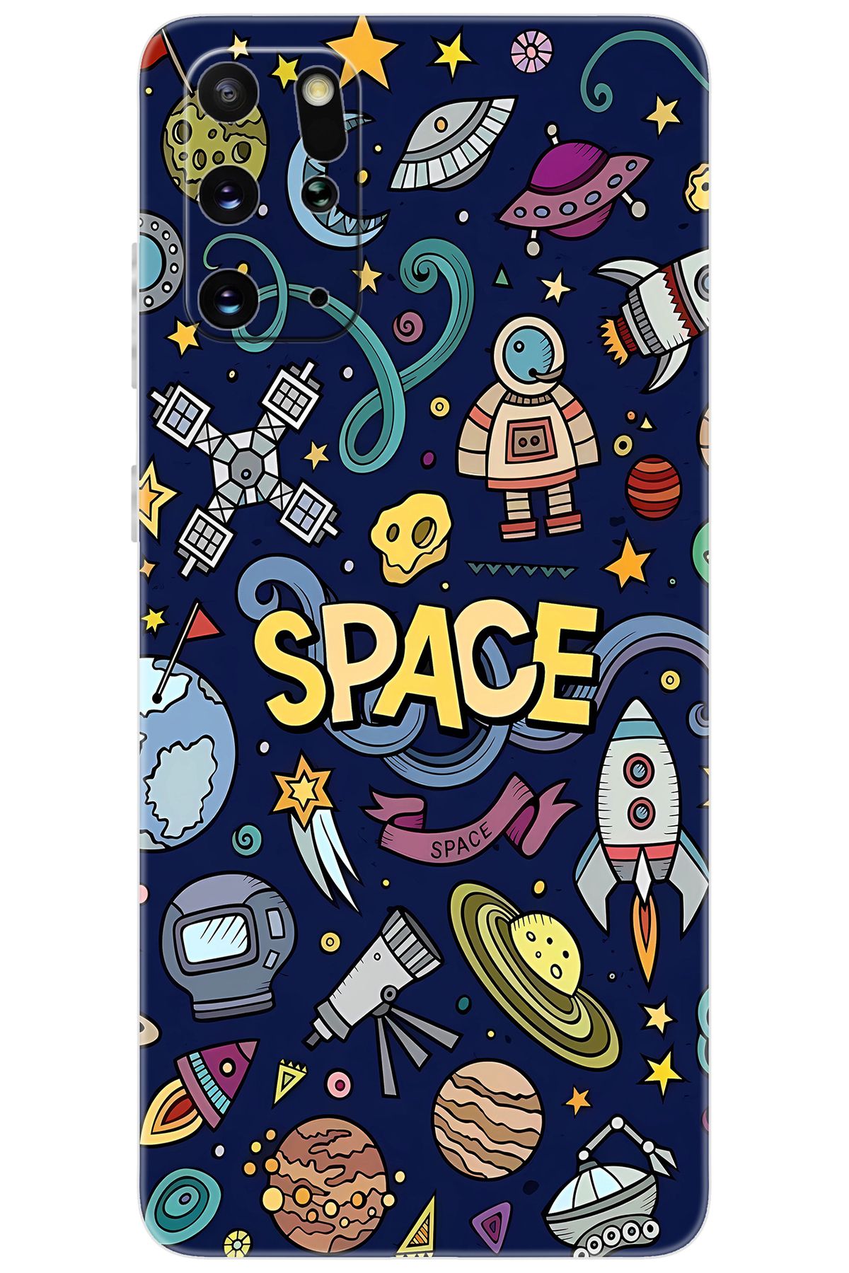 Ceppare Samsung Galaxy S20 PLUS (SM-G985F) Uyumlu Kılıf Desen Baskılı Silikon Space STK:623 CP-XBZT1WD