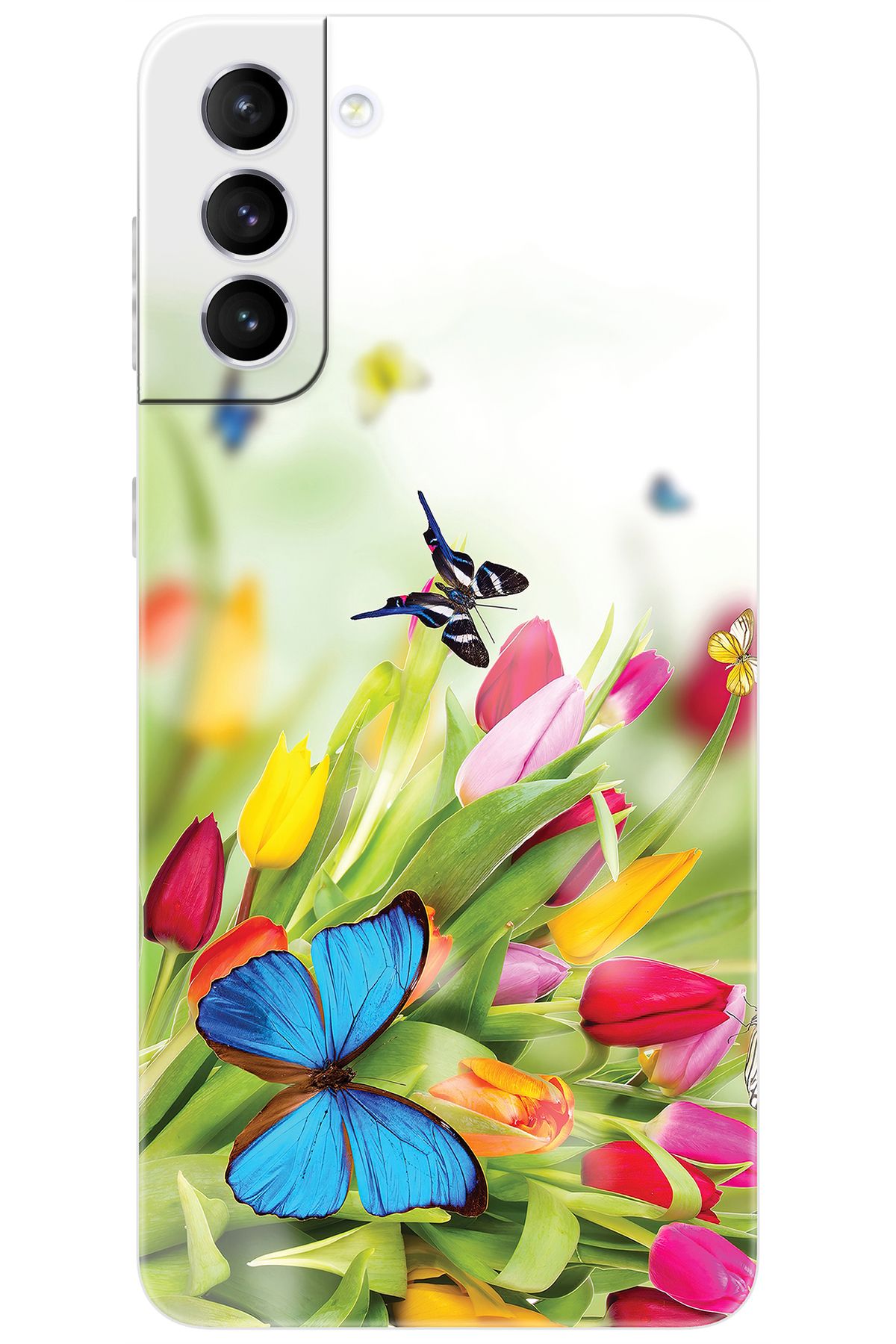 Ceppare Samsung Galaxy S21 PLUS (SM-G996B) Uyumlu Kılıf Desen Baskılı Silikon Kelebekler STK:542 CP-oXLfXjs