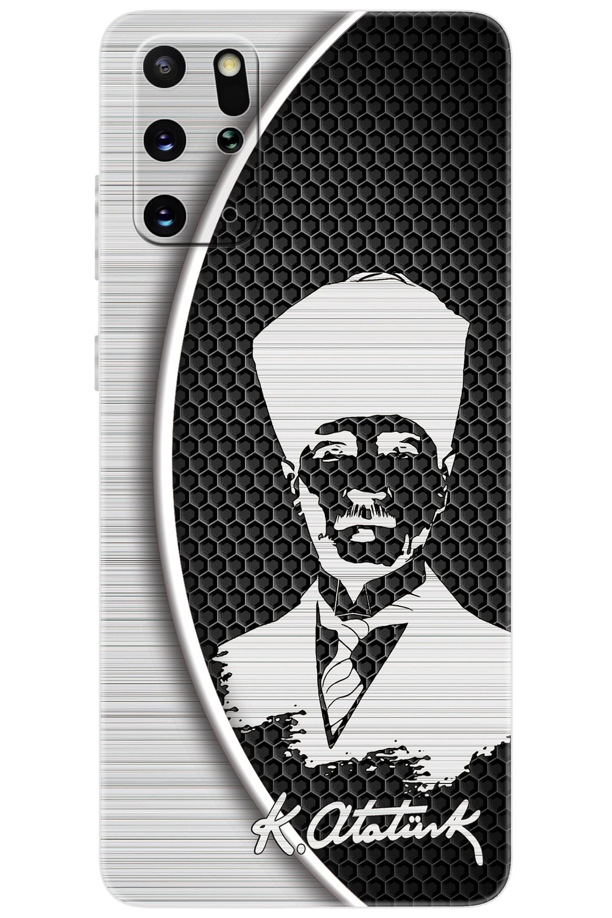 Ceppare Samsung Galaxy S20 PLUS (SM-G985F) Uyumlu Kılıf Desenli Silikon Atatürk Tasarım STK:398 CP-GcVsPts