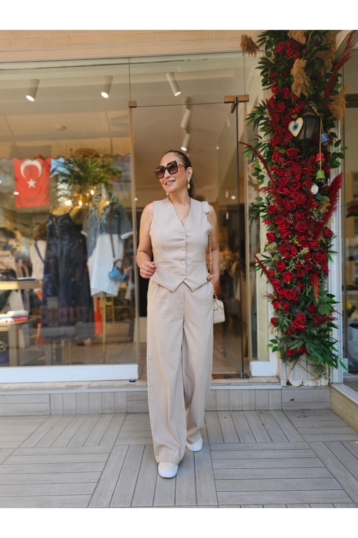 CsChicShop Pamuklu Pantolon Yelek Alt-Üst Takım