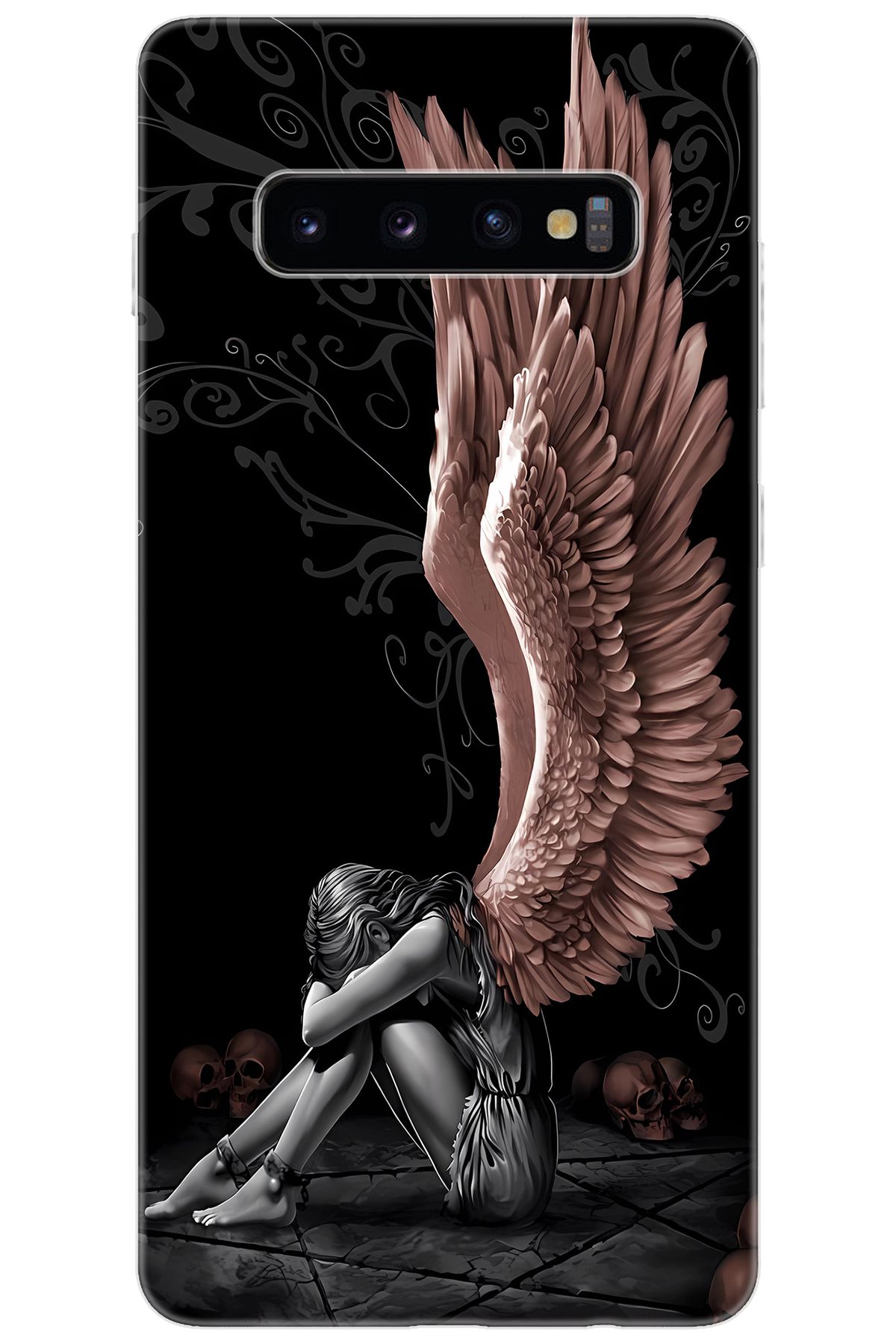 Ceppare Samsung Galaxy S10 PLUS (SM-G975F) Uyumlu Kılıf Desenli Silikon Enslaved Angel STK:654 CP-nmyFBPQ