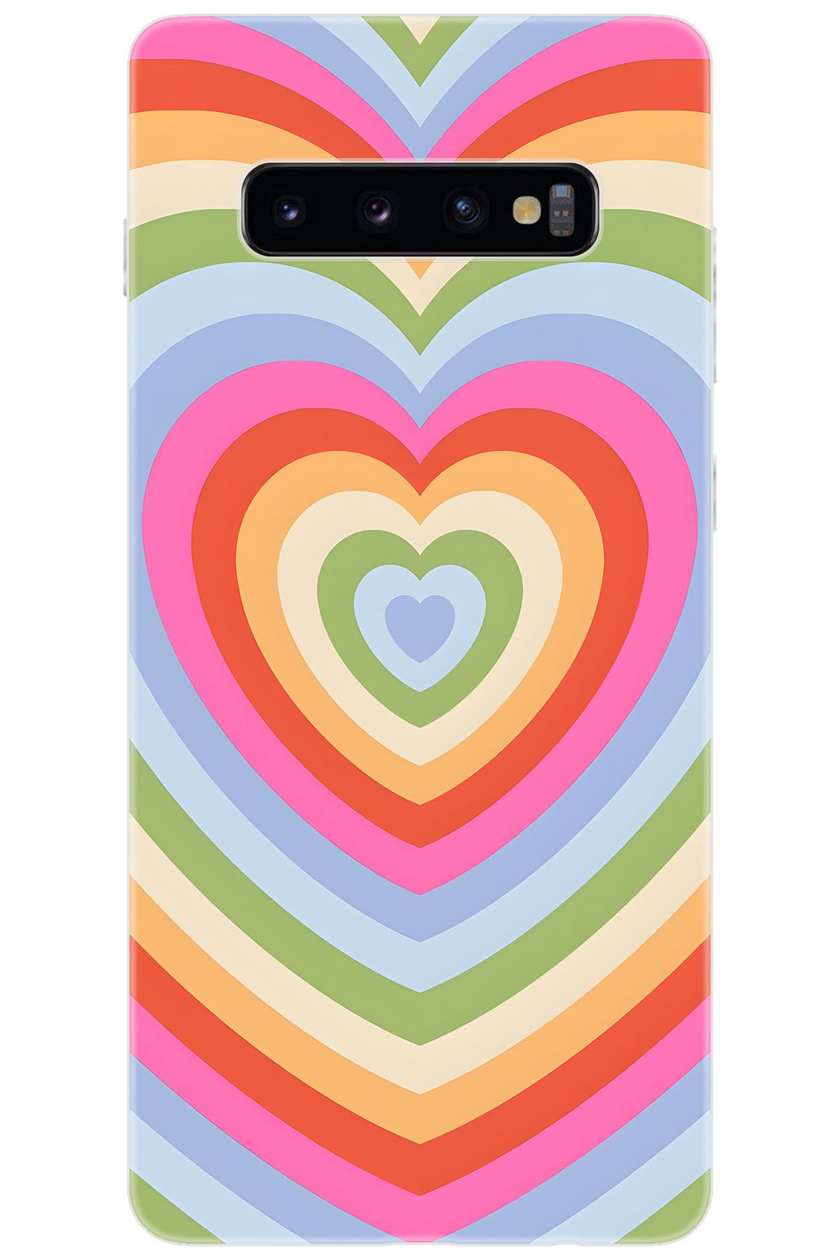 Ceppare Samsung Galaxy S10 PLUS (SM-G975F) Uyumlu Kılıf Desenli Silikon Renkli Kalpler STK:1019 CP-uREl7XE