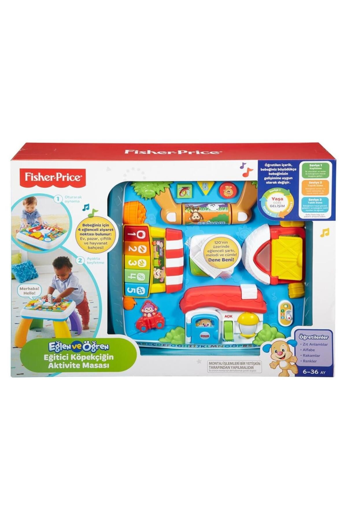Skygo DRH44 Fisher-Price® Yaşa Göre Gelişim Eğitici Köpekçiğin Aktivite Masası Türkçe ve İngilizce
