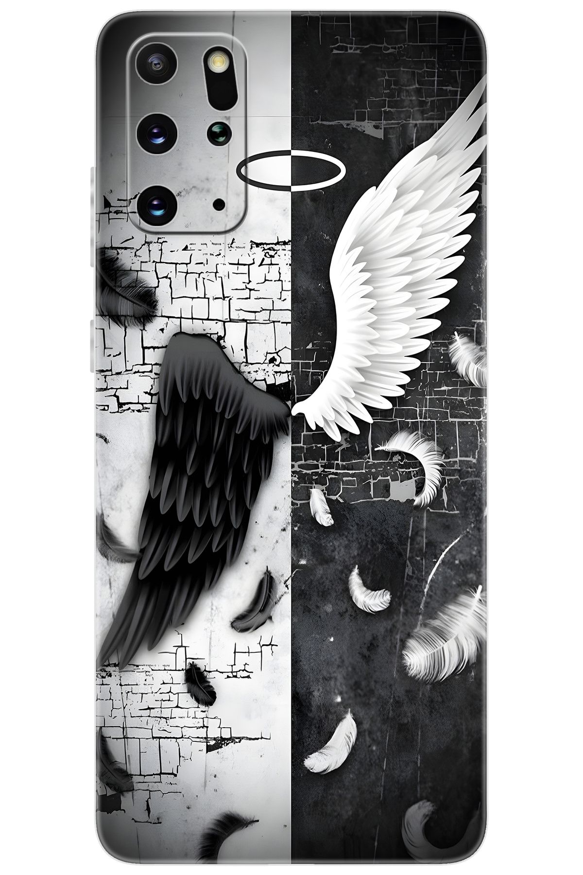 Ceppare Samsung Galaxy S20 PLUS (SM-G985F) Uyumlu Kılıf Desenli Silikon Melek ve Şeytan STK:715 CP-4YtW0ZS