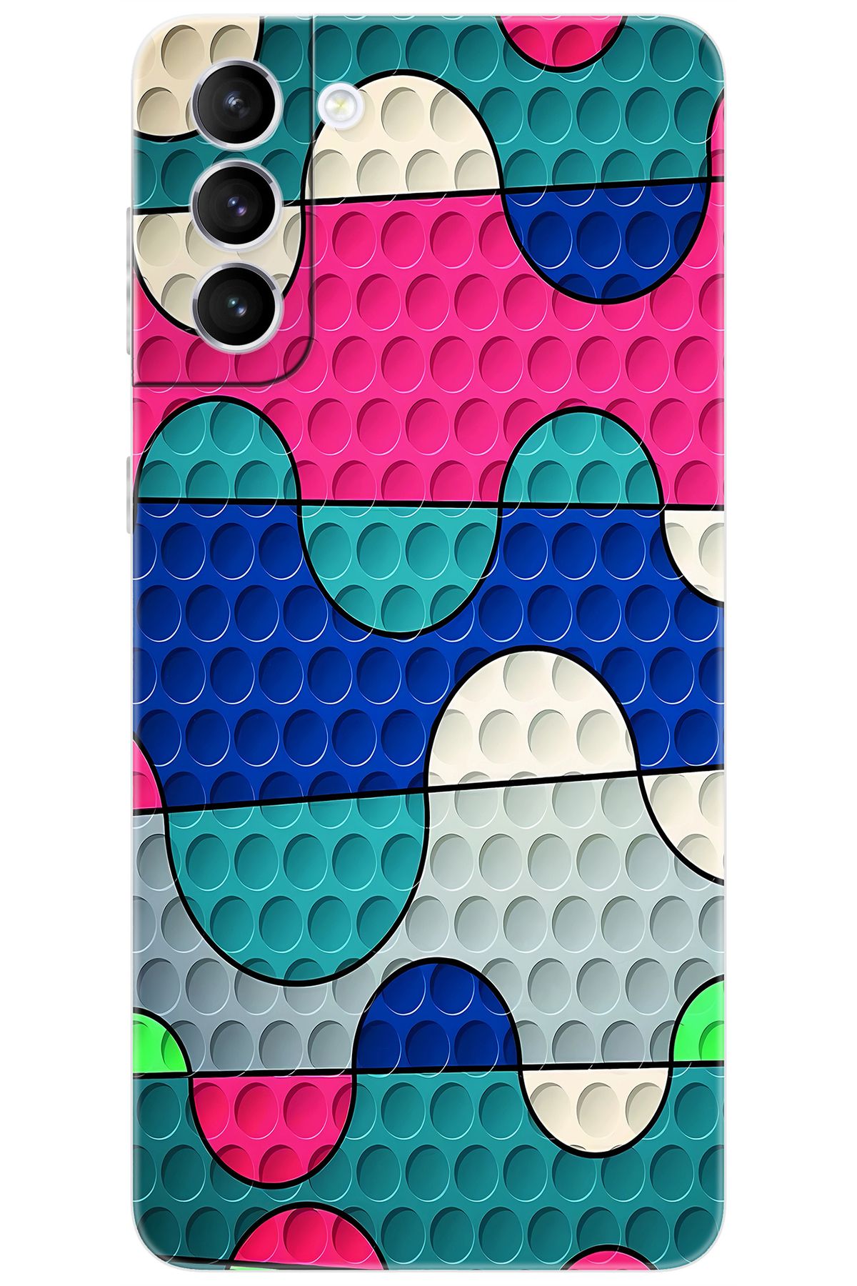Ceppare Samsung Galaxy S21 PLUS (SM-G996B) Uyumlu Kılıf Desen Baskı Silikon Renk Dalgası STK:629 CP-6EmTp4j