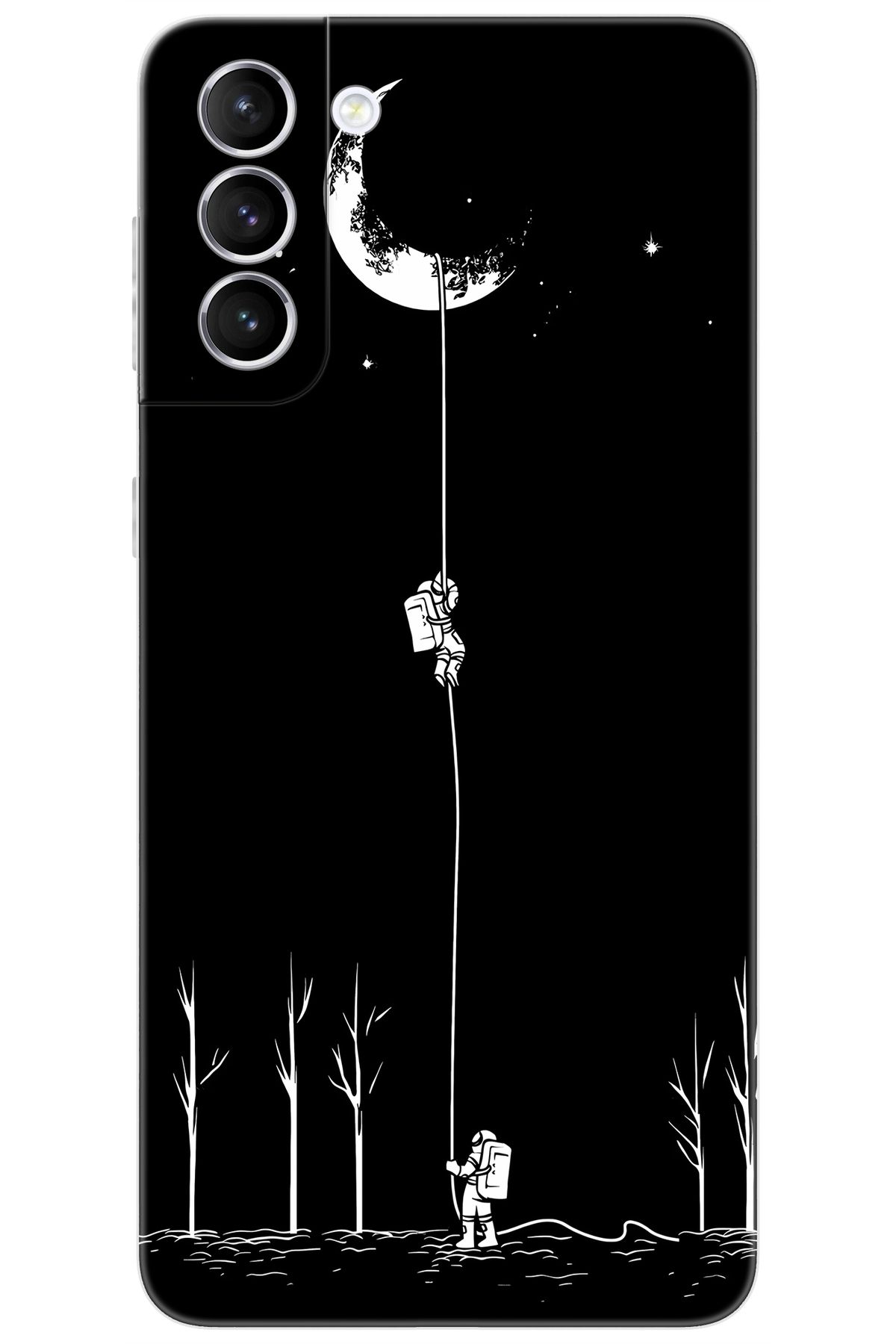 Ceppare Samsung Galaxy S21 PLUS (SM-G996B) Uyumlu Kılıf Desenli Silikon Astronot Serisi STK:1006 CP-sukAFRi