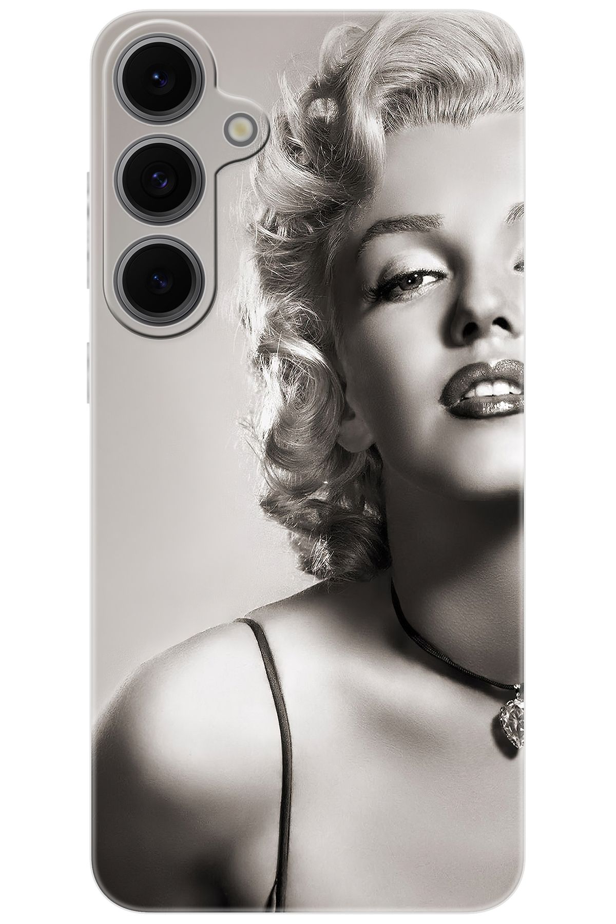 Ceppare Samsung Galaxy S24 FE (SM-S721B) Uyumlu Kılıf Desen Baskı Silikon Marilyn Monroe STK:250 CP-vEMkOds
