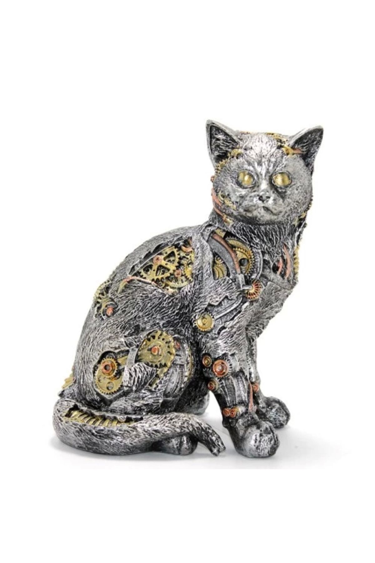 hayalimsah Steampunk Polyester Kedi Figürü Model 1