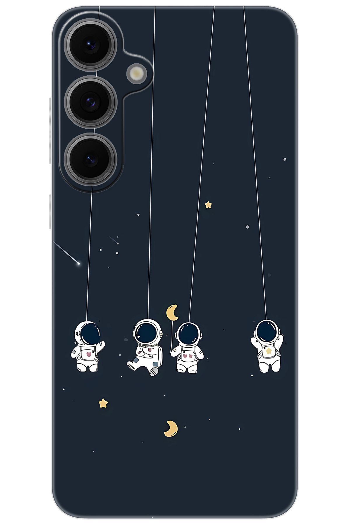 Ceppare Samsung Galaxy S24 FE (SM-S721B) Uyumlu Kılıf Desen Baskılı Silikon Astronot STK:663 CP-l461utd