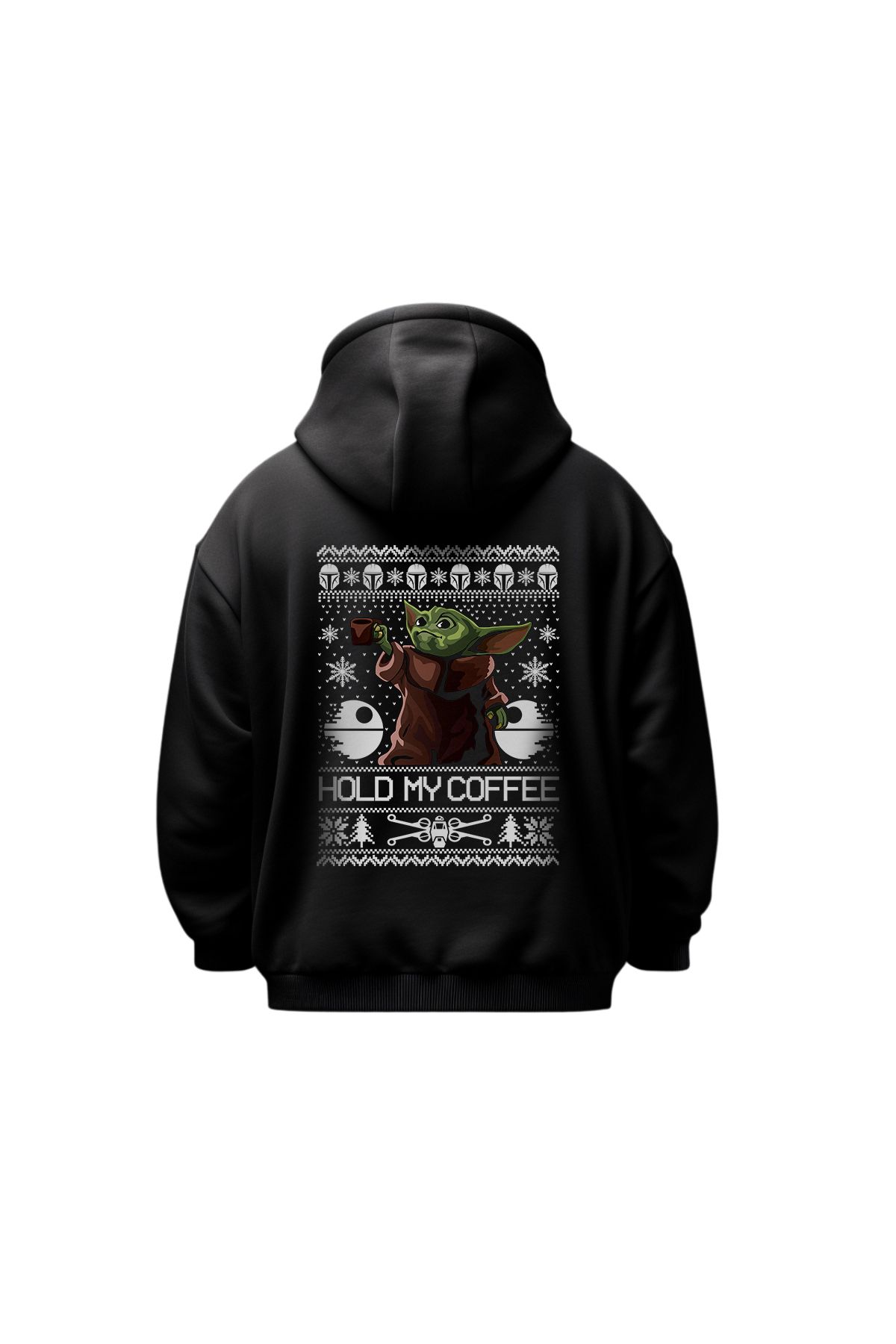 Huw Star Wars Baby Yoda Hold My Coffee Unisex Hoodie Sweatshirt