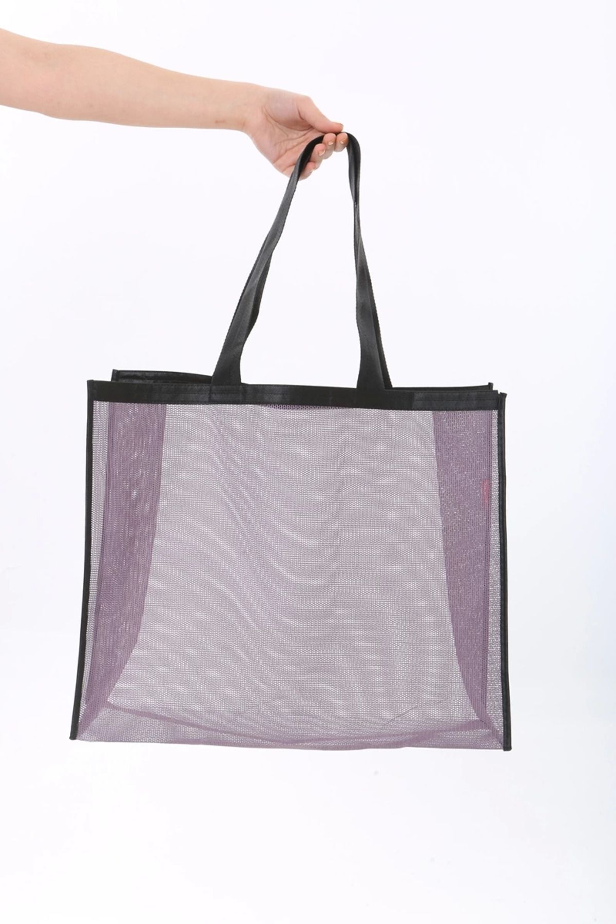 MELFSHOP Lila File Plaj  Çanta Gri
