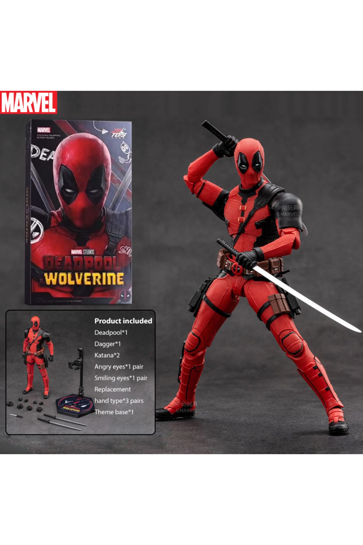 Choice-Deadpool New Zd Toys Deadpool & Wolverine Model 7in 1/10 Action Figures Wolverine Deadpool Model Mar 1