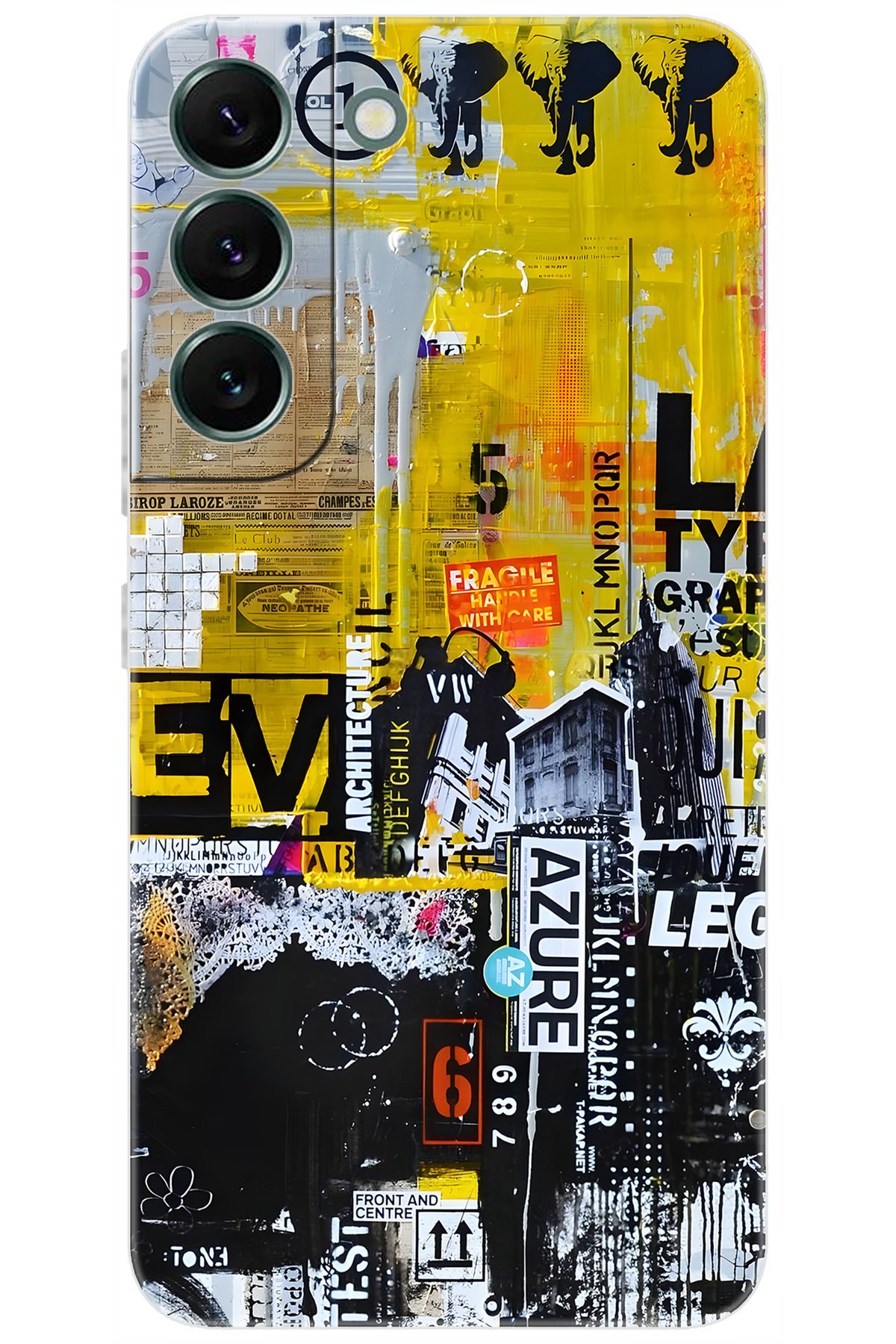 Ceppare Samsung Galaxy S22 PLUS (SM-S906E) Uyumlu Kılıf Desen Baskı Silikon Sokak Sanatı STK:706 CP-lglA616