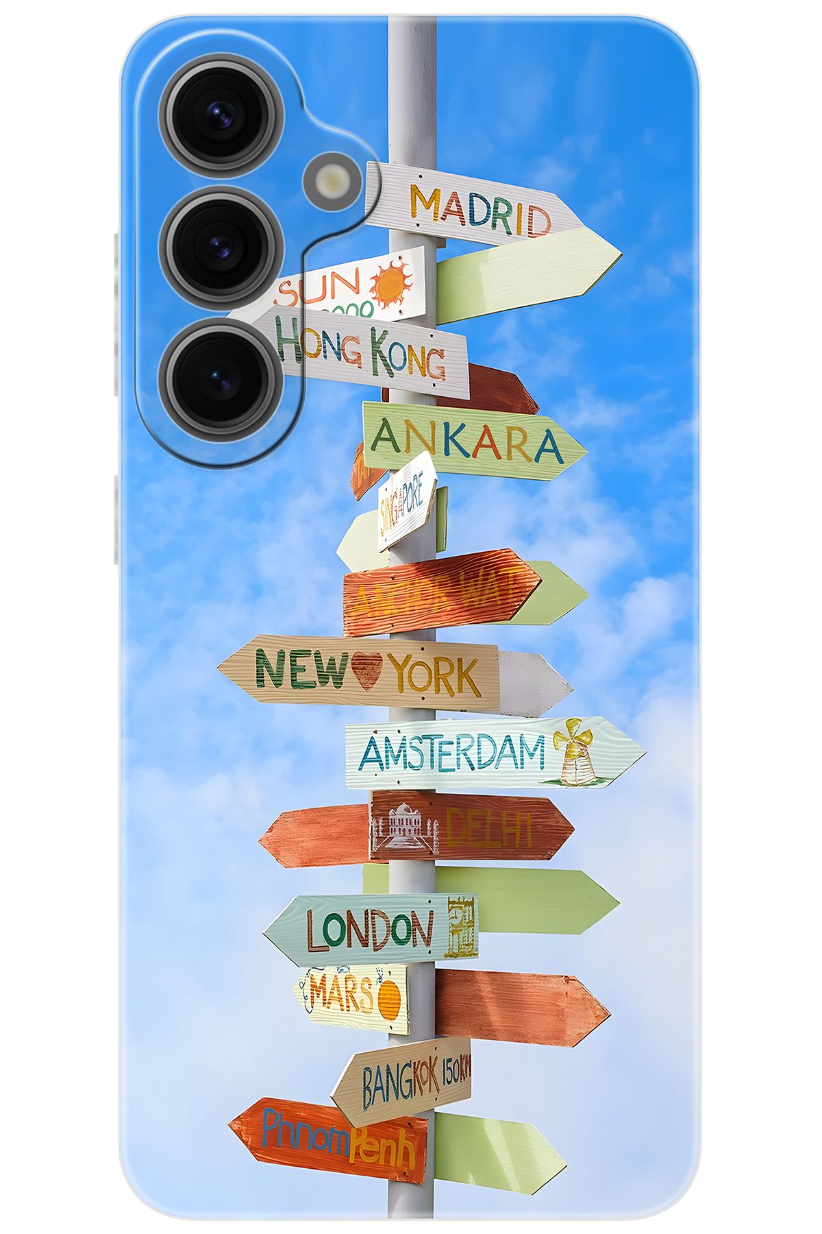 Ceppare Samsung Galaxy S24 PLUS (SM-S926B) Uyumlu Kılıf Desenli Silikon Şehir Tabelaları STK:703 CP-bQMx5wP