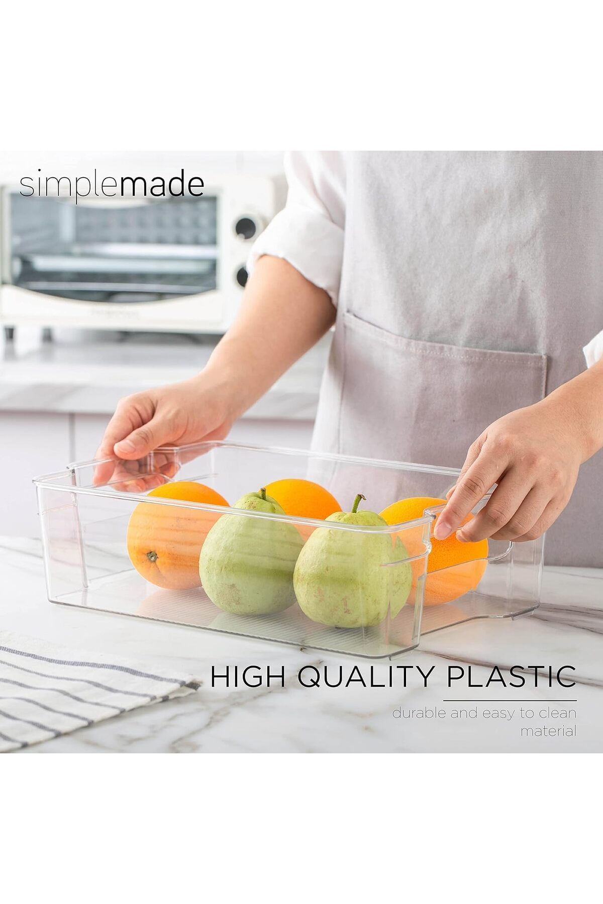 Generic-SKY-TOUCH Fridge Organiser Clear Bins, Plastic Snack Storage Boxes - Set of 8 Stackable Fridge Orga 6
