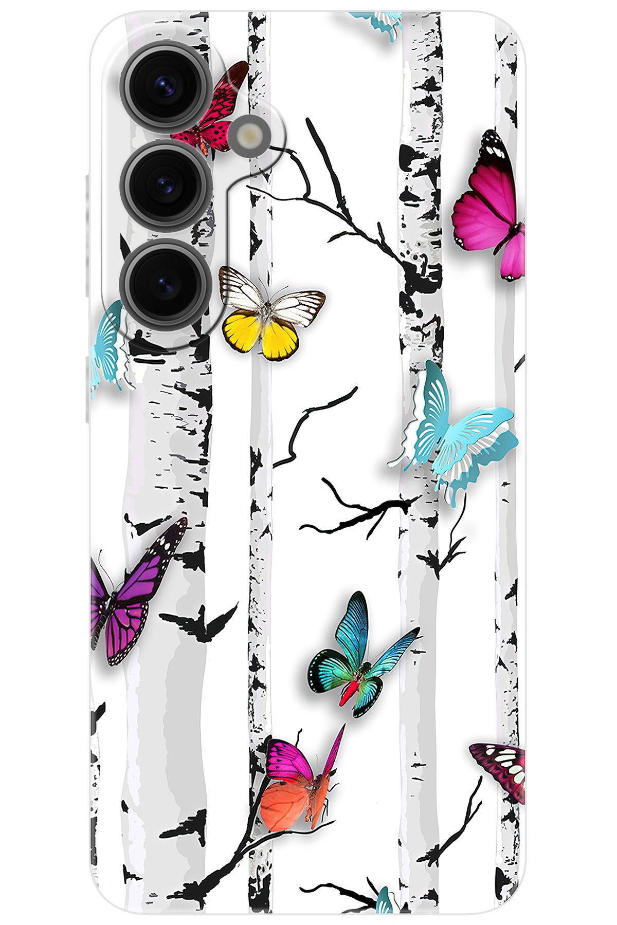 Ceppare Samsung Galaxy S24 PLUS (SM-S926B) Uyumlu Kılıf Desen Baskılı Silikon Kelebekler STK:149 CP-Y3FRqu8