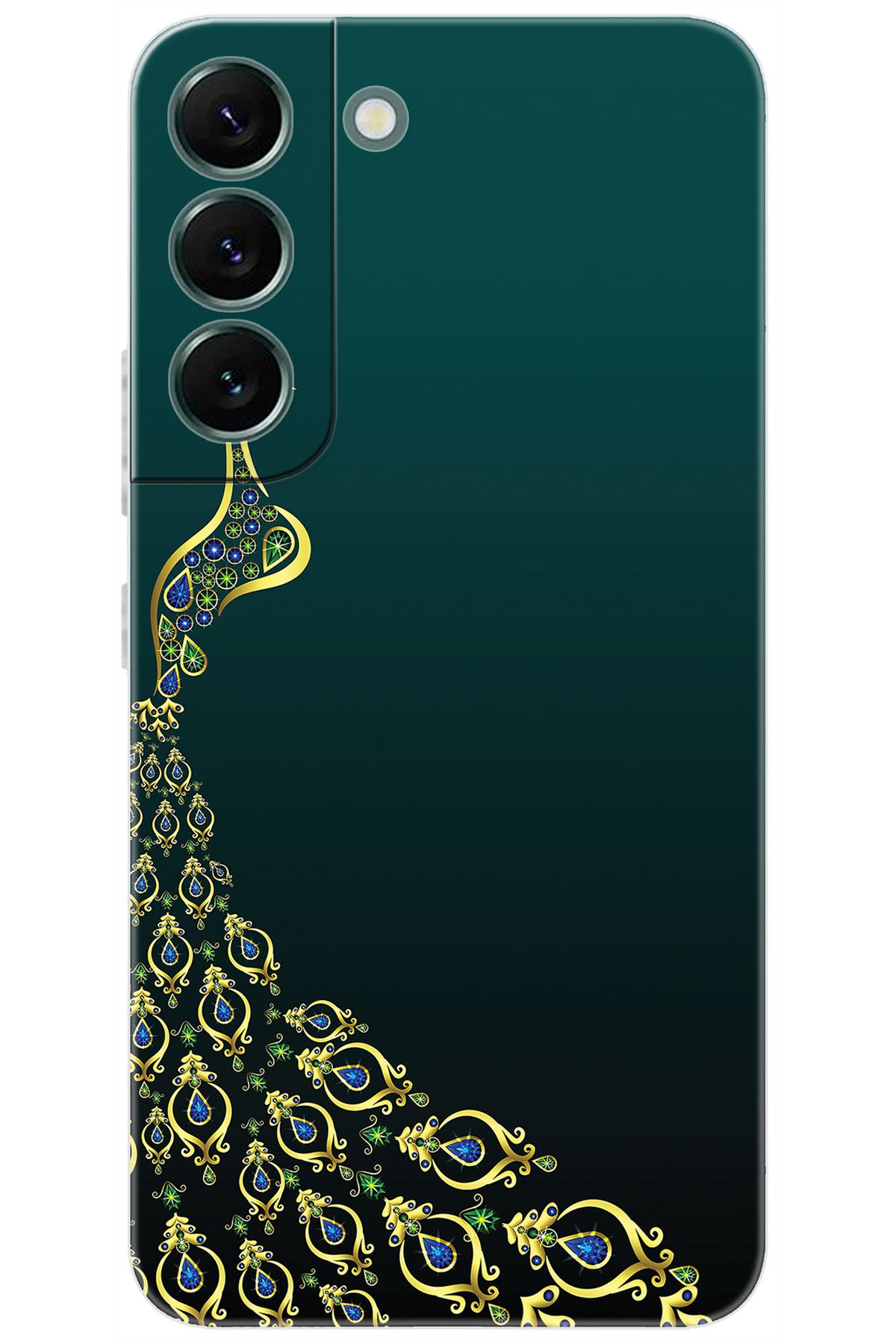 Ceppare Samsung Galaxy S22 PLUS (SM-S906E) Uyumlu Kılıf Desen Baskılı Silikon Tavus Kuşu STK:540 CP-KwPd7m5