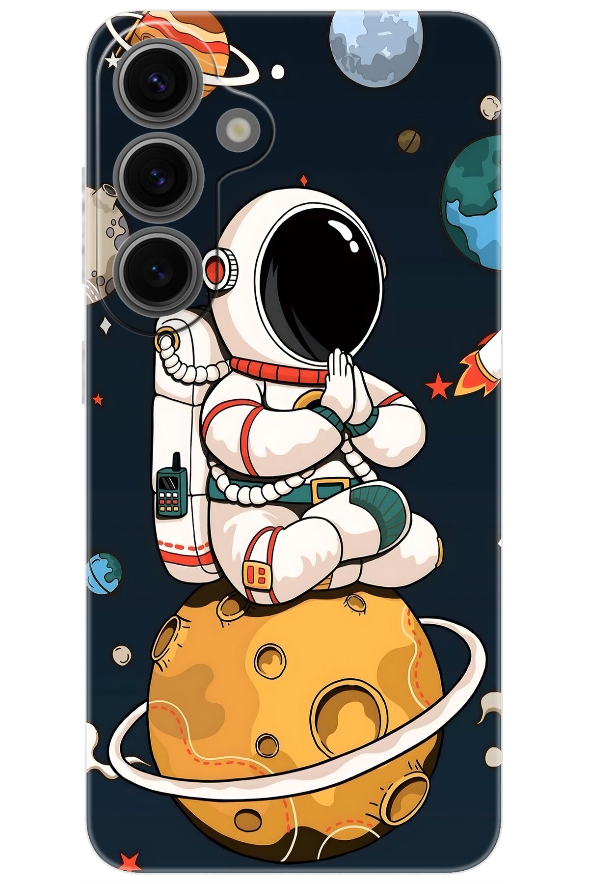Ceppare Samsung Galaxy S24 PLUS (SM-S926B) Uyumlu Kılıf Desen Baskılı Silikon Astronot STK:695 CP-MvAstS4