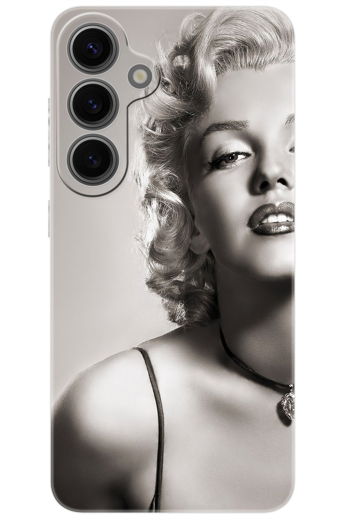 Ceppare Samsung Galaxy S24 PLUS (SM-S926B) Uyumlu Kılıf Desenli Silikon Marilyn Monroe STK:250 CP-c7qQ6zf