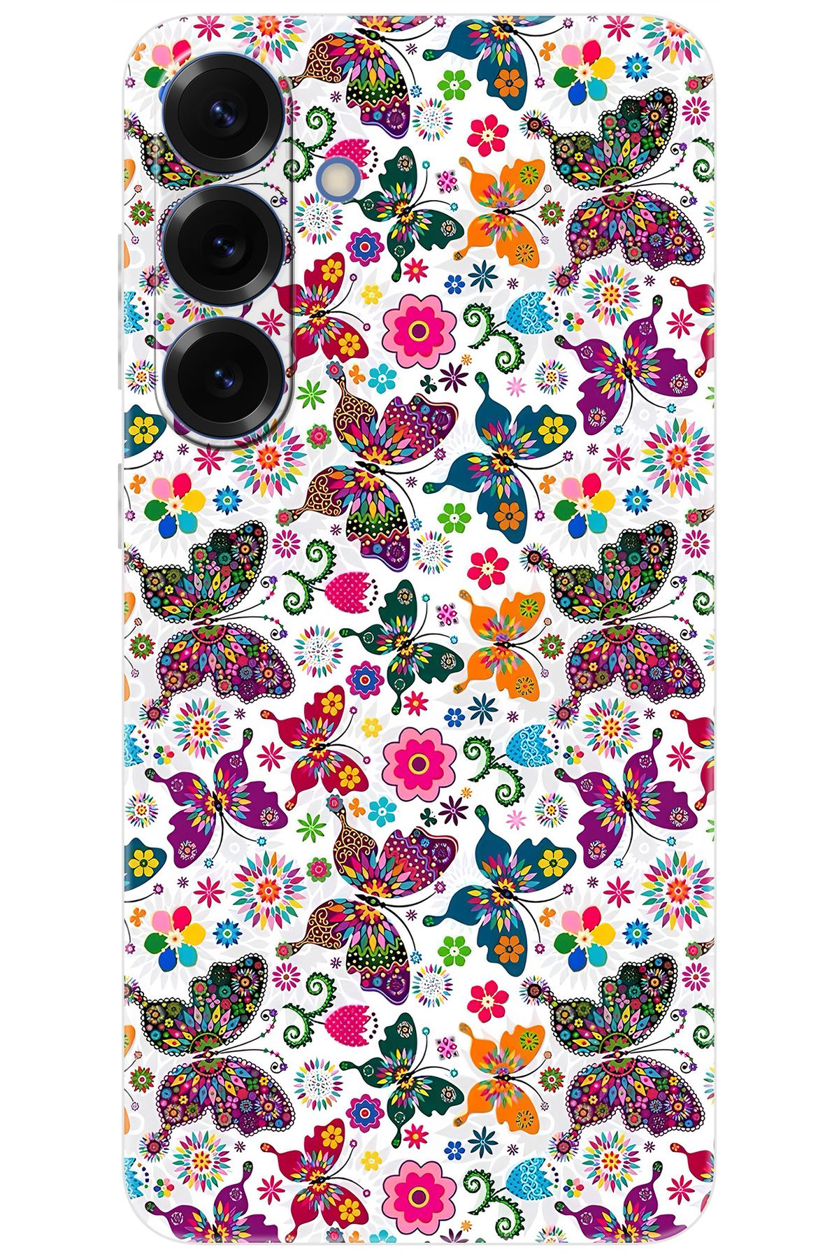 Ceppare Samsung Galaxy S25 PLUS (SM-S936B) Uyumlu Kılıf Desen Baskılı Silikon Kelebek STK:700 CP-yF7dhFm