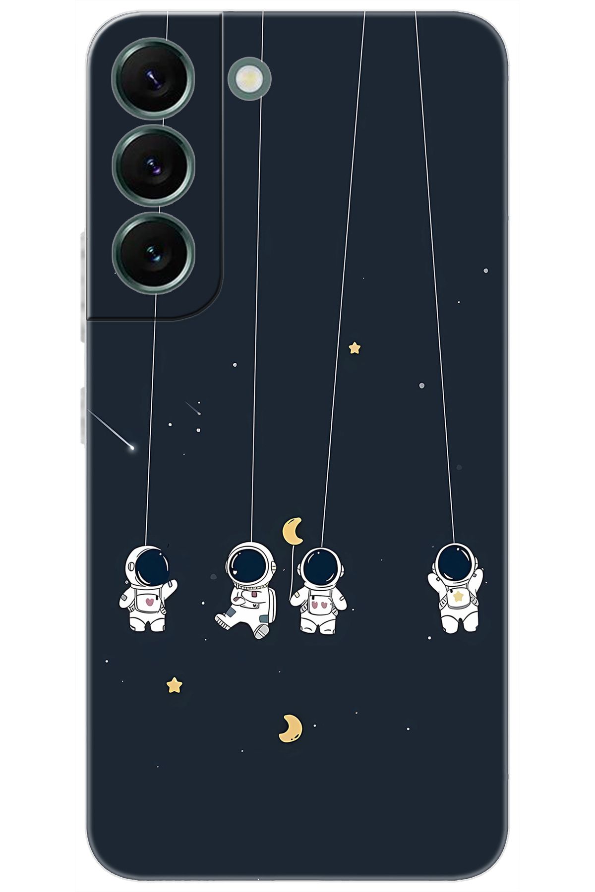 Ceppare Samsung Galaxy S22 PLUS (SM-S906E) Uyumlu Kılıf Desen Baskılı Silikon Astronot STK:663 CP-Az7tL96